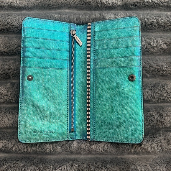 RARE ITEM. Henri Bendel Blue Petrol Wallet ✨ - Picture 3 of 4